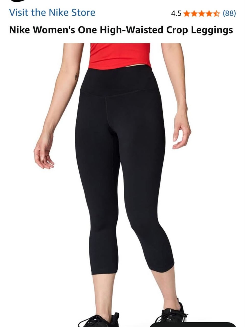 Nike Women's High-Rise Black Capris like New!
